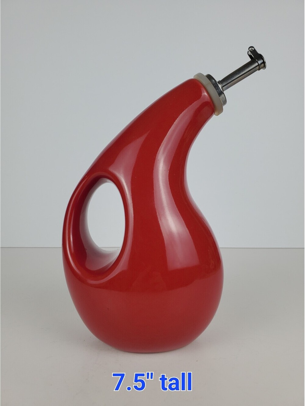 Rachel Ray Stoneware Red Oil and Vinegar Dispensing Bottle